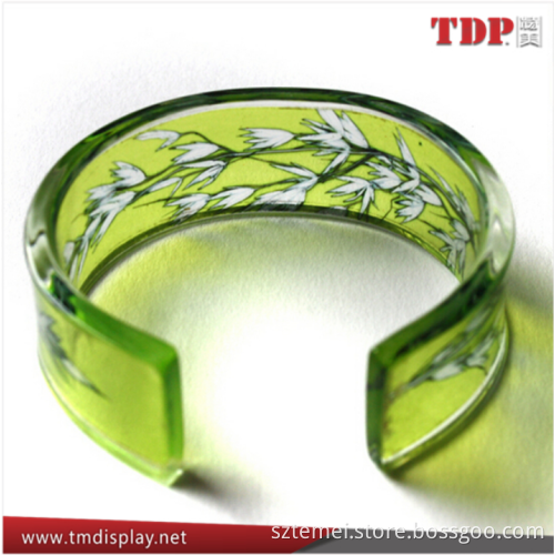 Manufacturer custom design Fall Leaves Acrylic Bangle, Acrylic Bracelets for Promotion